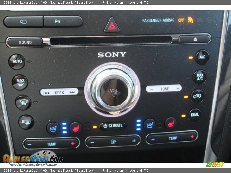 2018 Ford Explorer Sport 4WD Magnetic Metallic / Ebony Black Photo #18
