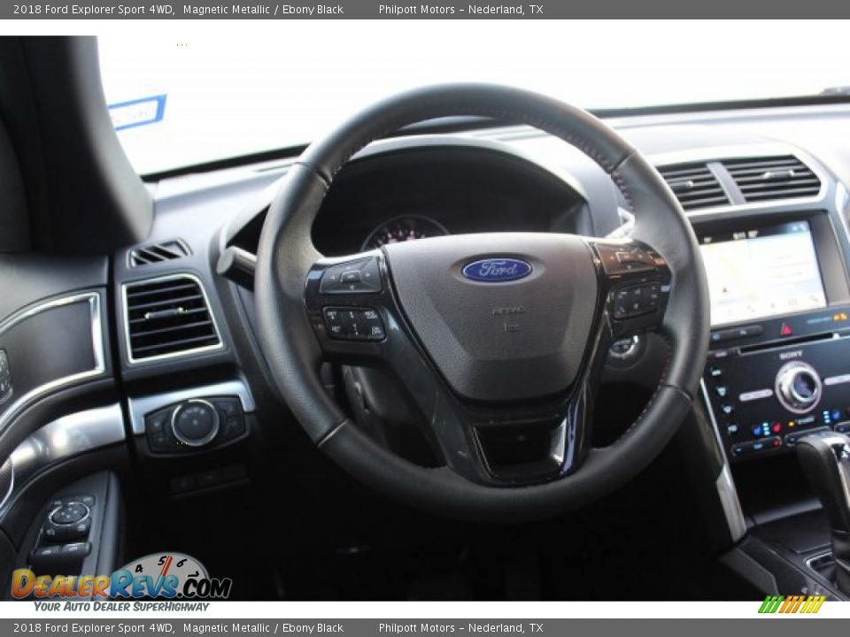 2018 Ford Explorer Sport 4WD Magnetic Metallic / Ebony Black Photo #24