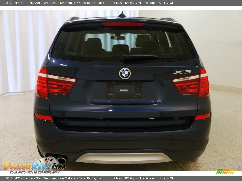 2017 BMW X3 xDrive28i Deep Sea Blue Metallic / Sand Beige/Black Photo #21