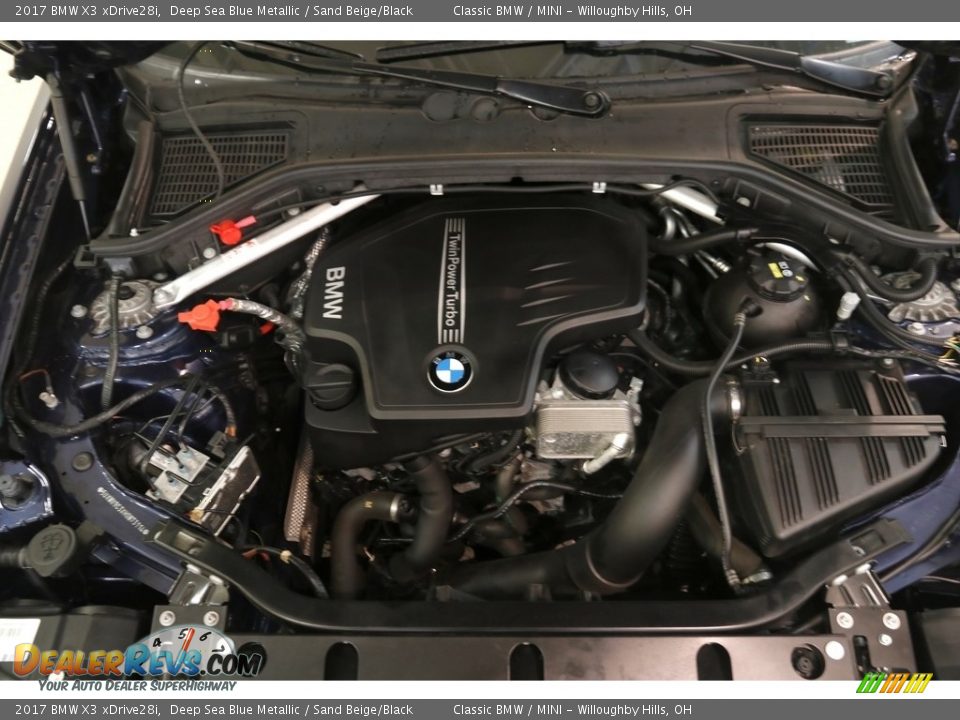 2017 BMW X3 xDrive28i Deep Sea Blue Metallic / Sand Beige/Black Photo #22