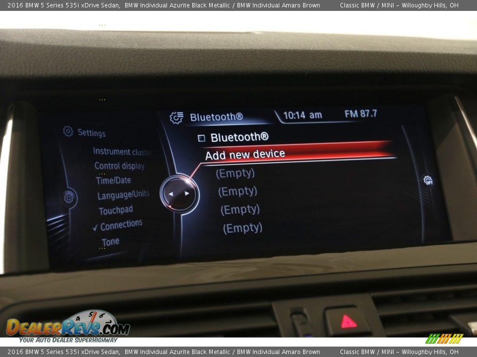 2016 BMW 5 Series 535i xDrive Sedan BMW Individual Azurite Black Metallic / BMW Individual Amaro Brown Photo #9