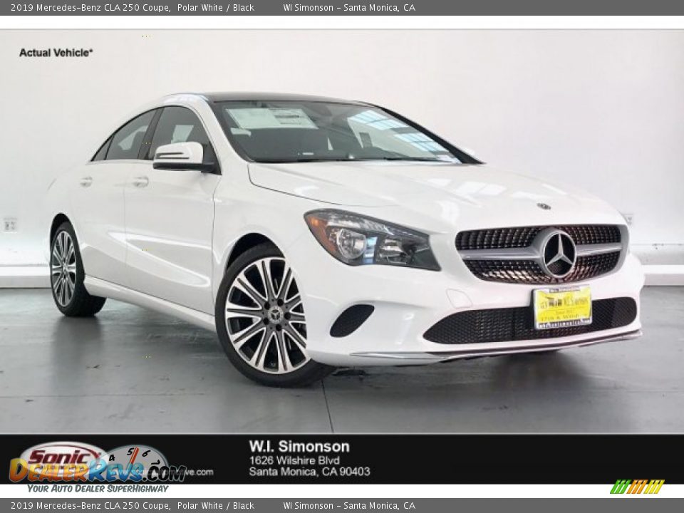 2019 Mercedes-Benz CLA 250 Coupe Polar White / Black Photo #1