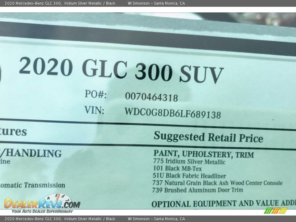2020 Mercedes-Benz GLC 300 Iridium Silver Metallic / Black Photo #12