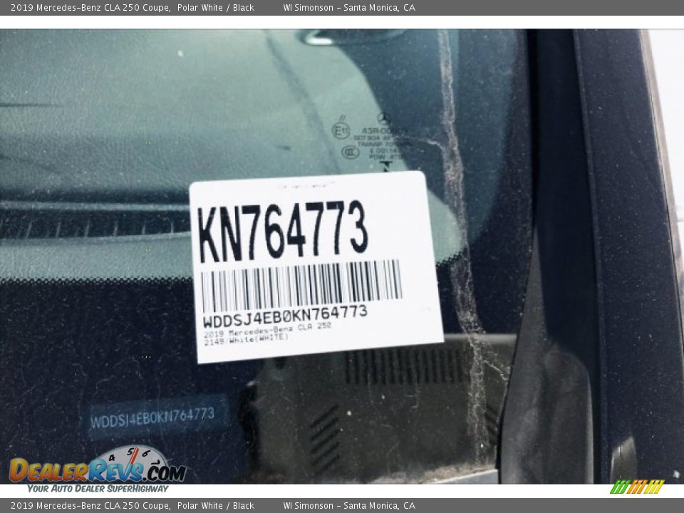 2019 Mercedes-Benz CLA 250 Coupe Polar White / Black Photo #12