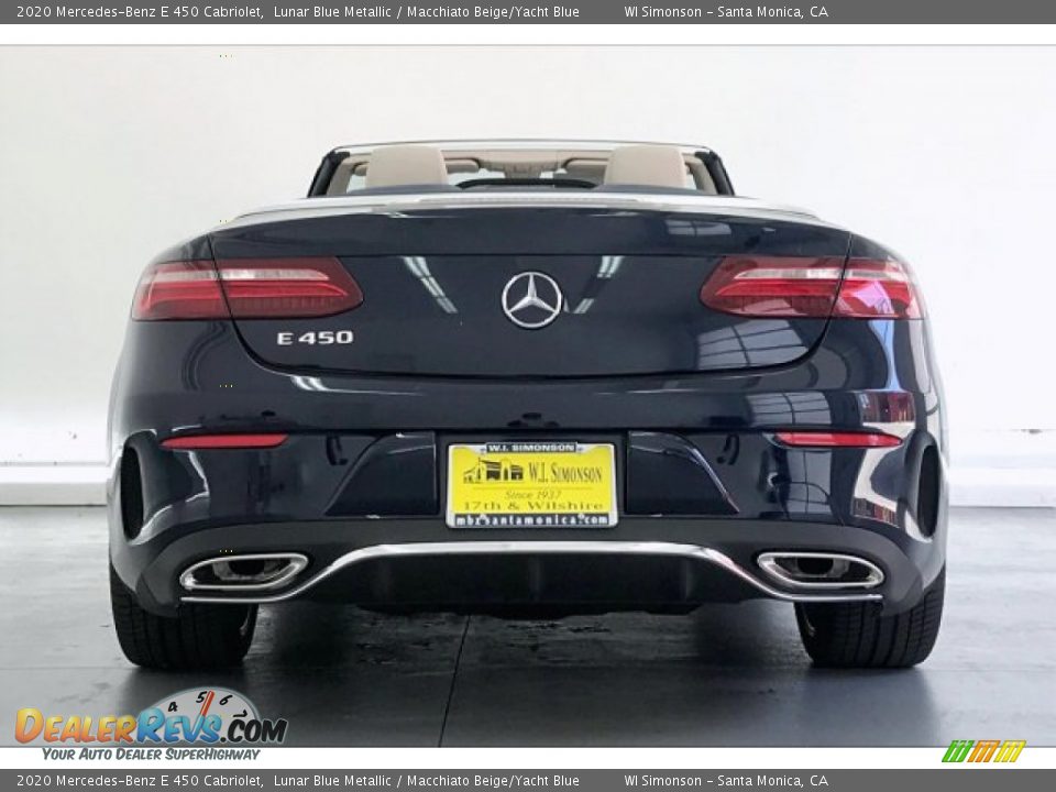 2020 Mercedes-Benz E 450 Cabriolet Lunar Blue Metallic / Macchiato Beige/Yacht Blue Photo #3