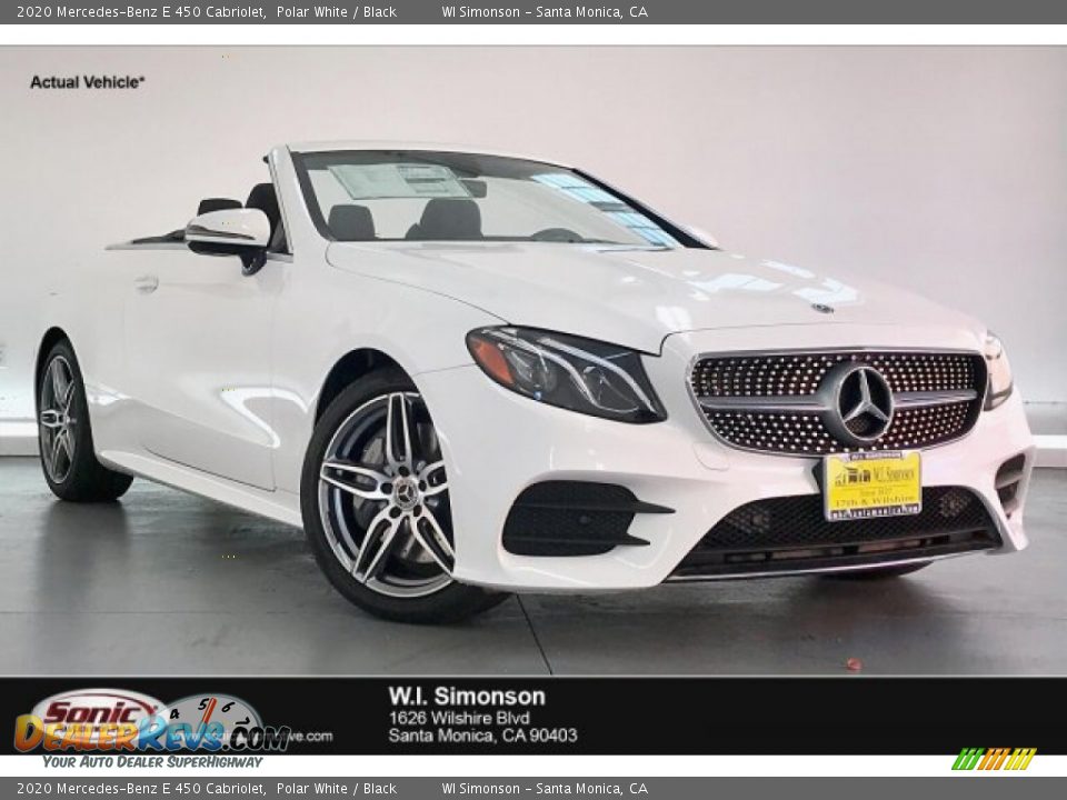 2020 Mercedes-Benz E 450 Cabriolet Polar White / Black Photo #1