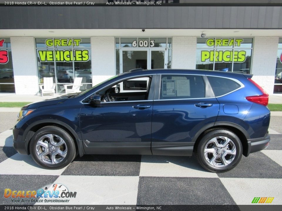 2018 Honda CR-V EX-L Obsidian Blue Pearl / Gray Photo #1
