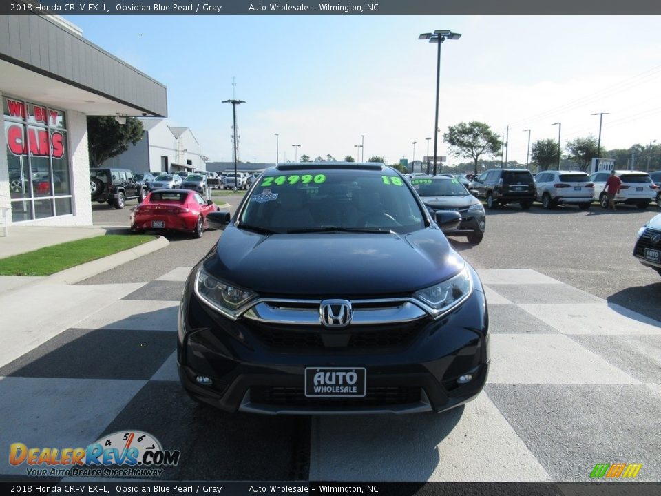 2018 Honda CR-V EX-L Obsidian Blue Pearl / Gray Photo #2
