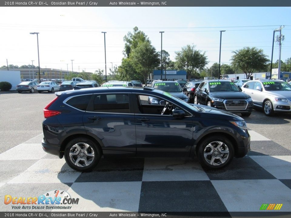 2018 Honda CR-V EX-L Obsidian Blue Pearl / Gray Photo #3