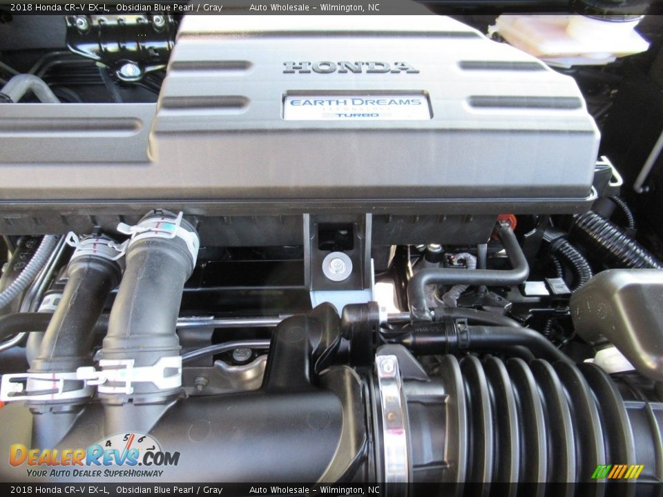 2018 Honda CR-V EX-L Obsidian Blue Pearl / Gray Photo #6