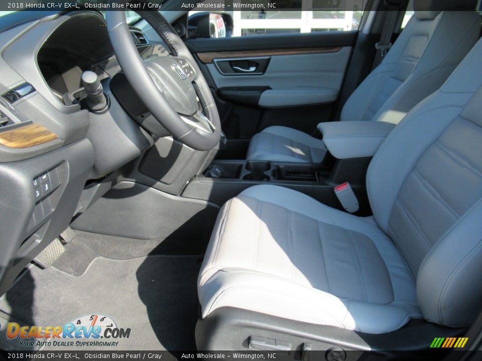 2018 Honda CR-V EX-L Obsidian Blue Pearl / Gray Photo #10