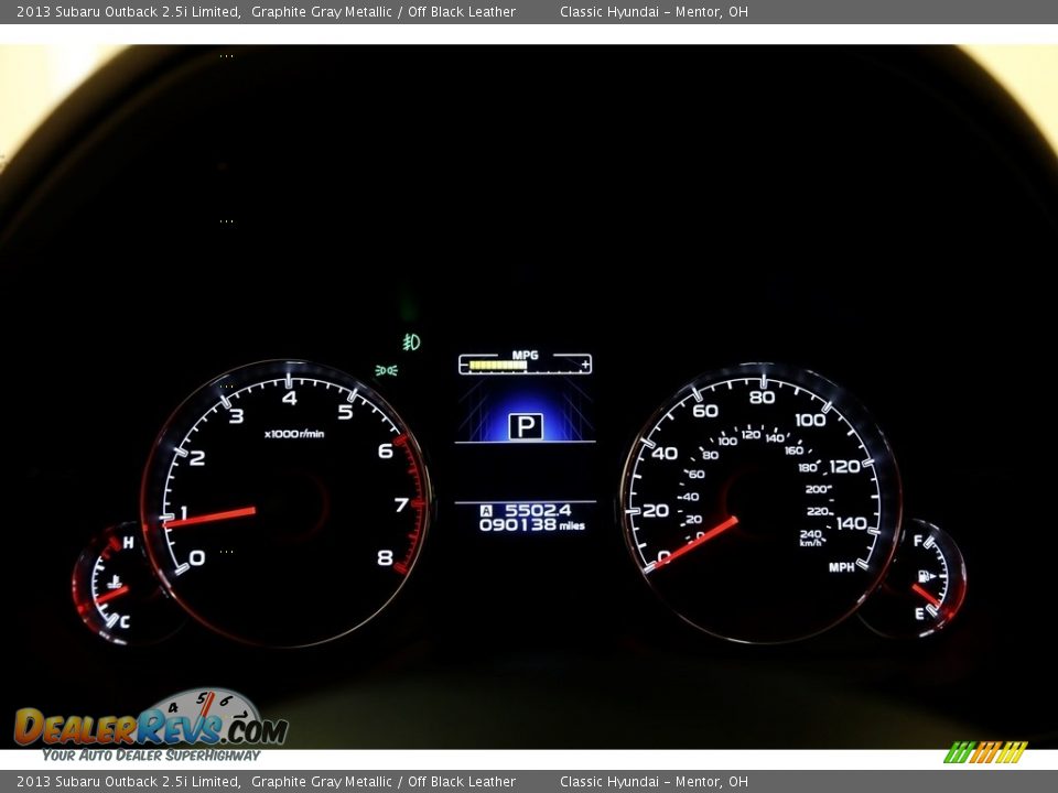 2013 Subaru Outback 2.5i Limited Graphite Gray Metallic / Off Black Leather Photo #8