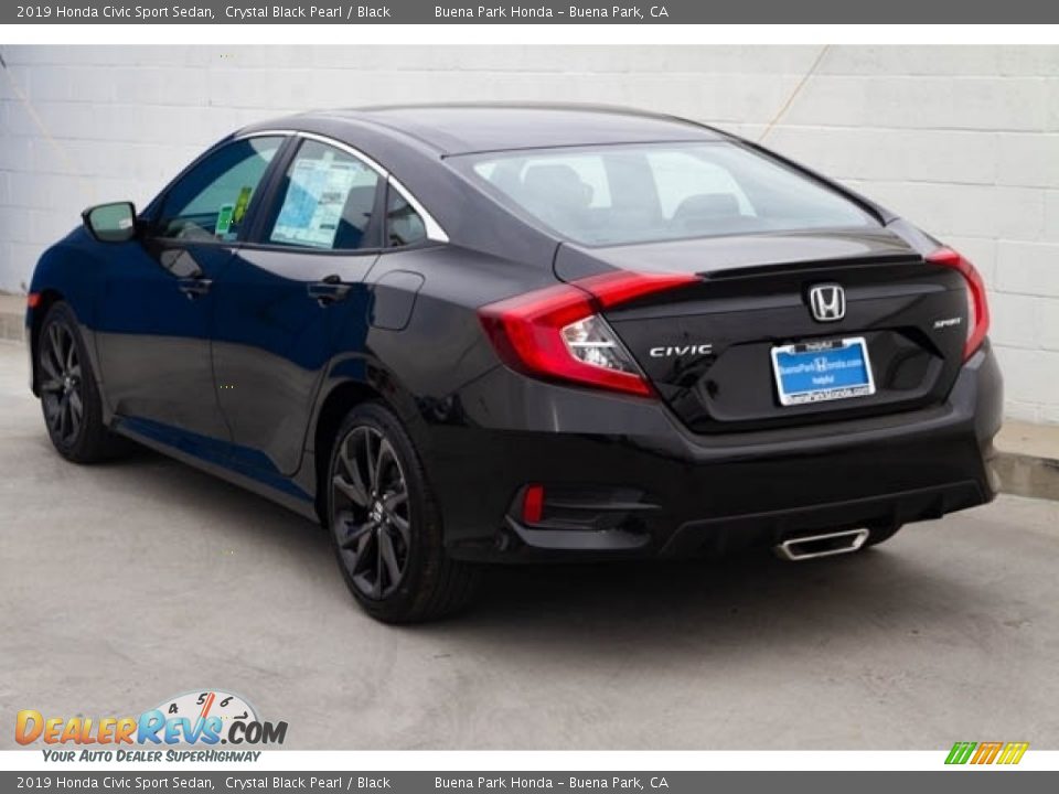 2019 Honda Civic Sport Sedan Crystal Black Pearl / Black Photo #2