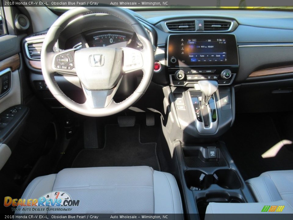 2018 Honda CR-V EX-L Obsidian Blue Pearl / Gray Photo #15