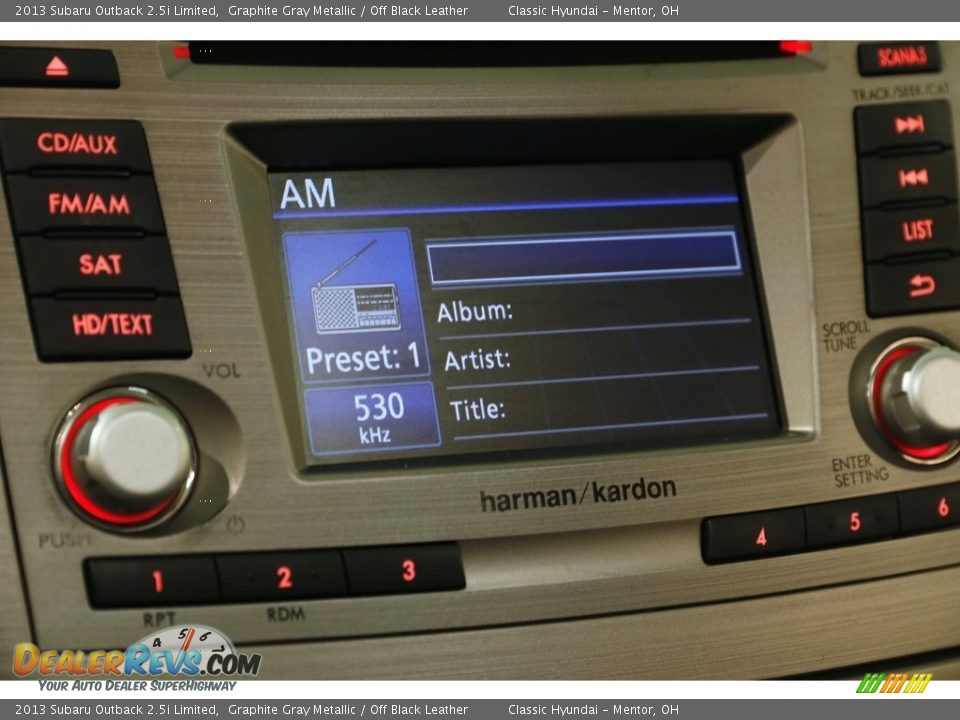 2013 Subaru Outback 2.5i Limited Graphite Gray Metallic / Off Black Leather Photo #11