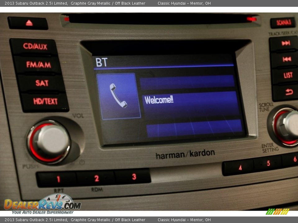 2013 Subaru Outback 2.5i Limited Graphite Gray Metallic / Off Black Leather Photo #12