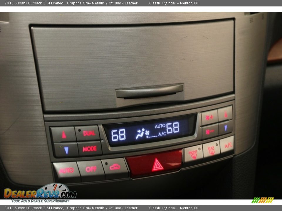 2013 Subaru Outback 2.5i Limited Graphite Gray Metallic / Off Black Leather Photo #13