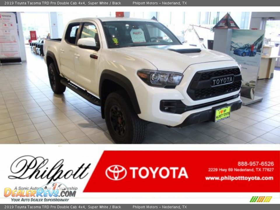 2019 Toyota Tacoma TRD Pro Double Cab 4x4 Super White / Black Photo #1
