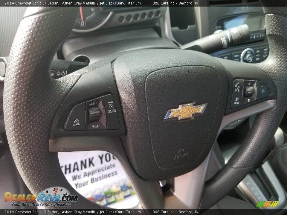 2014 Chevrolet Sonic LT Sedan Ashen Gray Metallic / Jet Black/Dark Titanium Photo #12