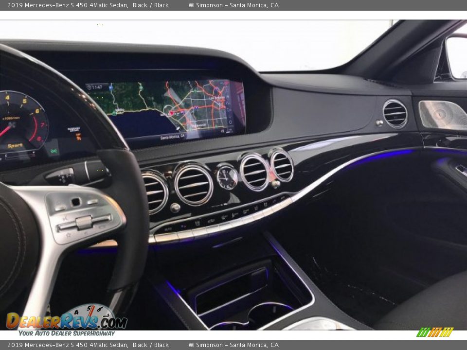 2019 Mercedes-Benz S 450 4Matic Sedan Black / Black Photo #6