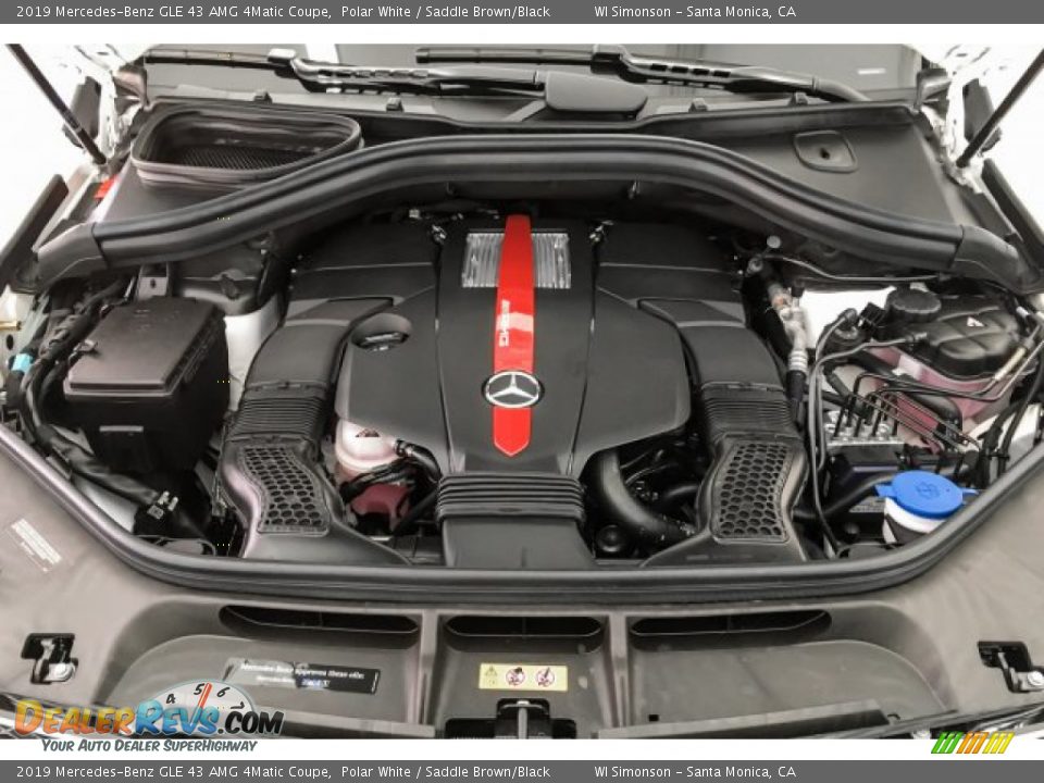 2019 Mercedes-Benz GLE 43 AMG 4Matic Coupe Polar White / Saddle Brown/Black Photo #8