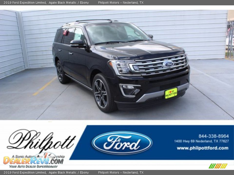 2019 Ford Expedition Limited Agate Black Metallic / Ebony Photo #1