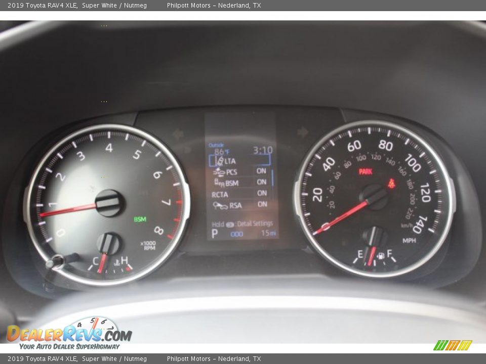 2019 Toyota RAV4 XLE Super White / Nutmeg Photo #11