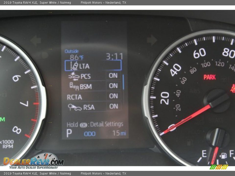 2019 Toyota RAV4 XLE Super White / Nutmeg Photo #12