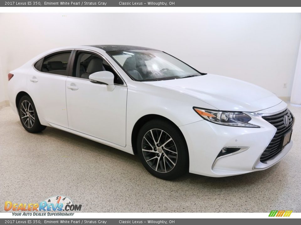 2017 Lexus ES 350 Eminent White Pearl / Stratus Gray Photo #1