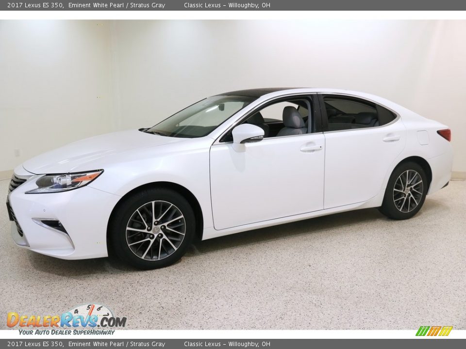 2017 Lexus ES 350 Eminent White Pearl / Stratus Gray Photo #3