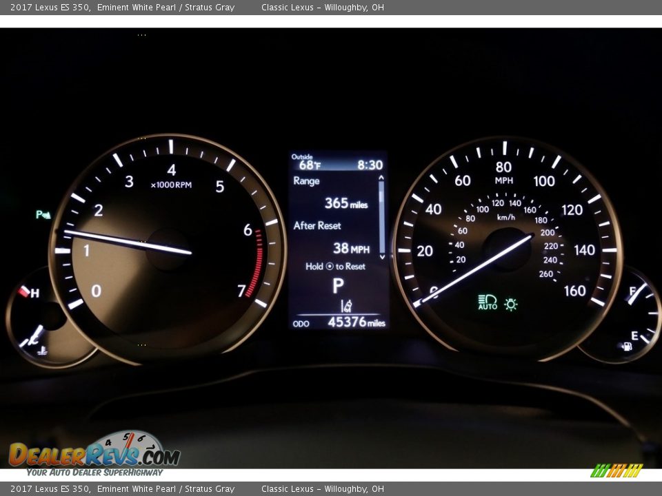 2017 Lexus ES 350 Eminent White Pearl / Stratus Gray Photo #8