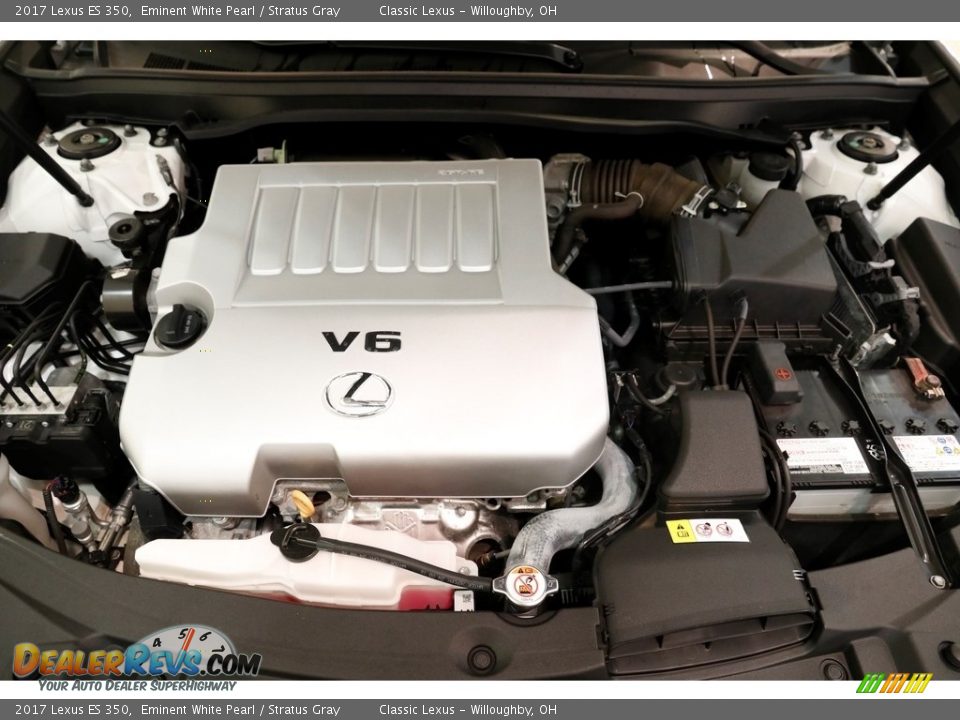 2017 Lexus ES 350 Eminent White Pearl / Stratus Gray Photo #17