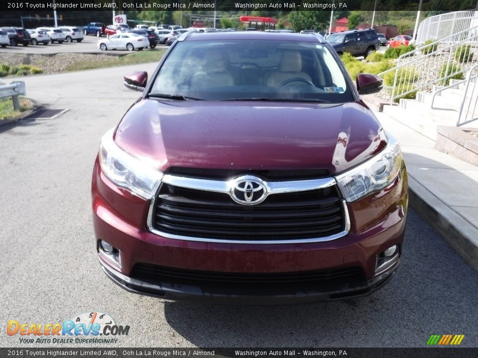 2016 Toyota Highlander Limited AWD Ooh La La Rouge Mica / Almond Photo #5