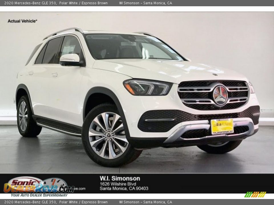 2020 Mercedes-Benz GLE 350 Polar White / Espresso Brown Photo #1