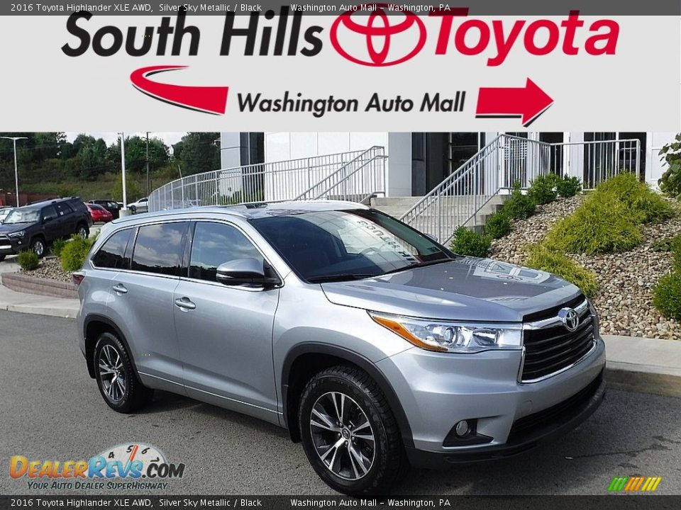 2016 Toyota Highlander XLE AWD Silver Sky Metallic / Black Photo #1
