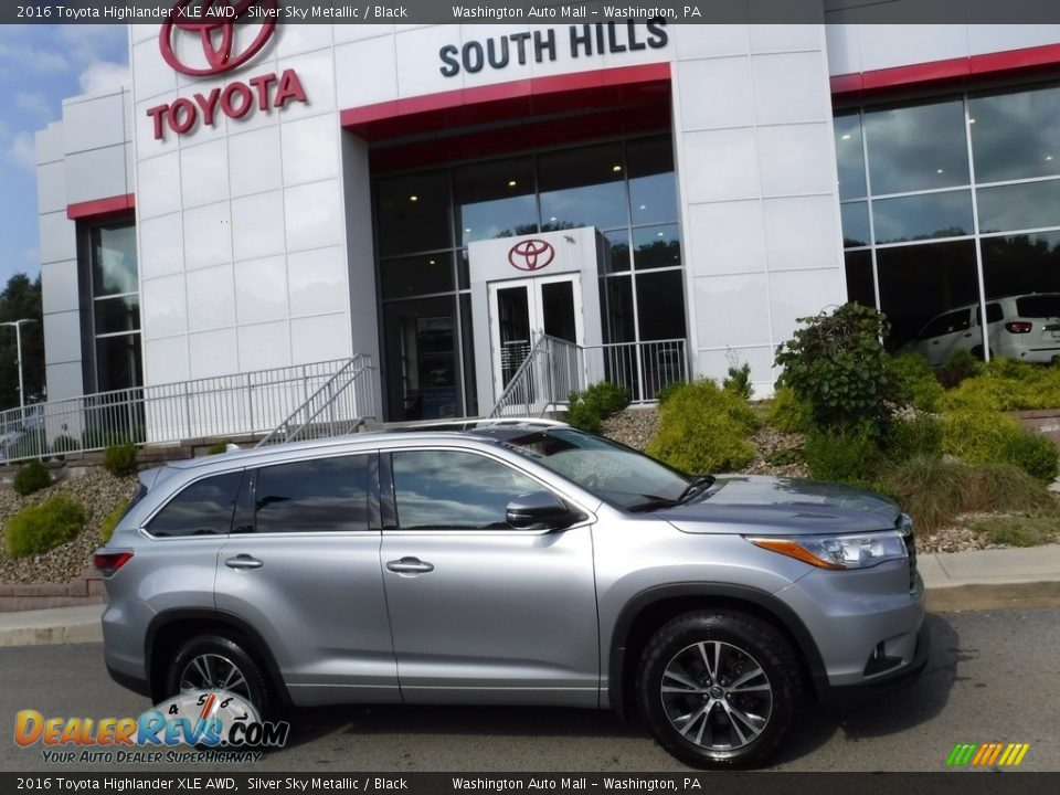 2016 Toyota Highlander XLE AWD Silver Sky Metallic / Black Photo #2