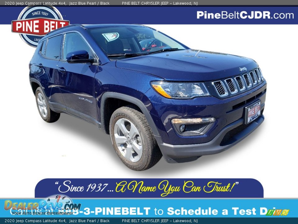 2020 Jeep Compass Latitude 4x4 Jazz Blue Pearl / Black Photo #1