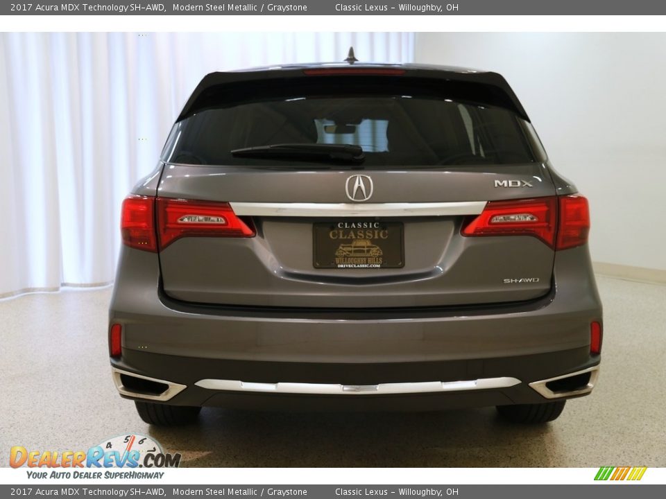 2017 Acura MDX Technology SH-AWD Modern Steel Metallic / Graystone Photo #19