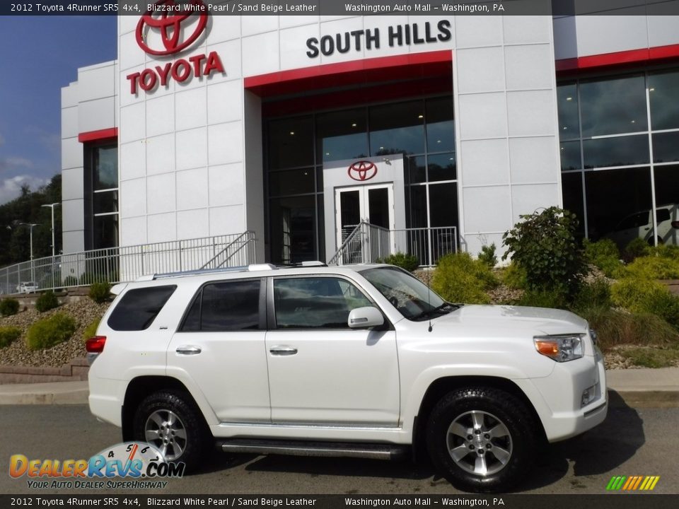 2012 Toyota 4Runner SR5 4x4 Blizzard White Pearl / Sand Beige Leather Photo #2
