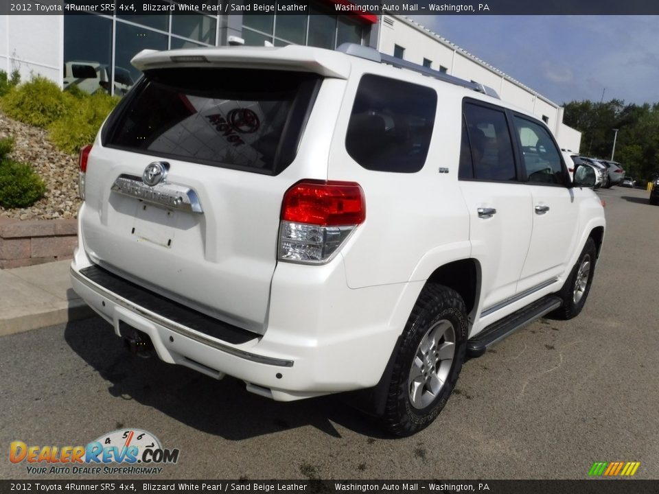 2012 Toyota 4Runner SR5 4x4 Blizzard White Pearl / Sand Beige Leather Photo #11