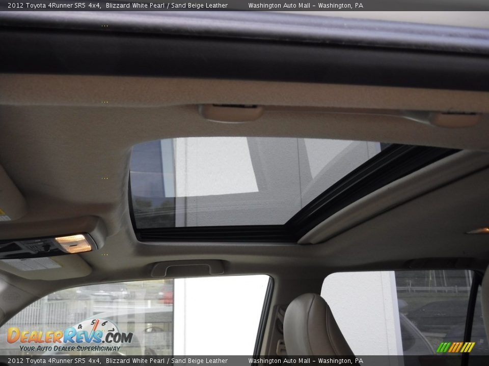 2012 Toyota 4Runner SR5 4x4 Blizzard White Pearl / Sand Beige Leather Photo #12