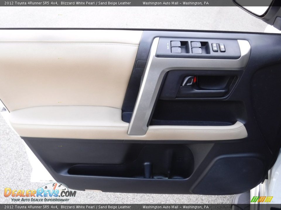2012 Toyota 4Runner SR5 4x4 Blizzard White Pearl / Sand Beige Leather Photo #13
