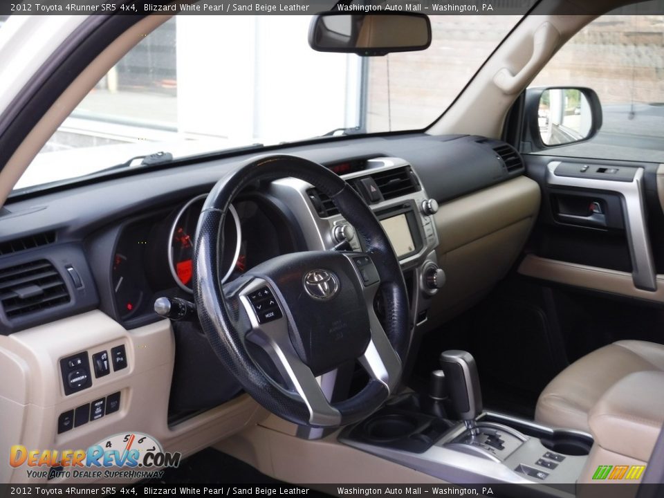 2012 Toyota 4Runner SR5 4x4 Blizzard White Pearl / Sand Beige Leather Photo #14