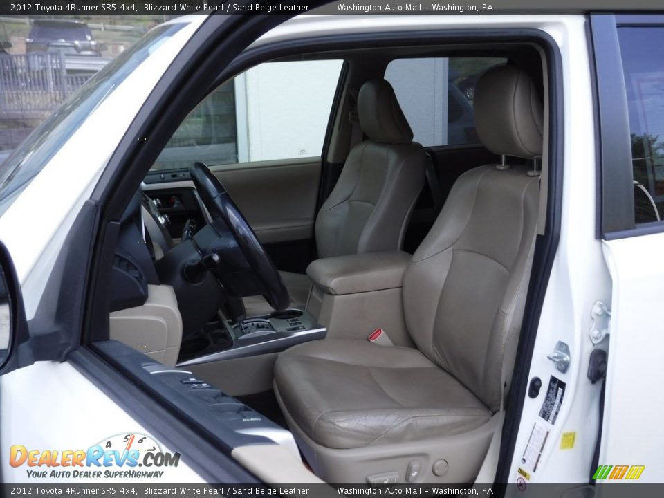 2012 Toyota 4Runner SR5 4x4 Blizzard White Pearl / Sand Beige Leather Photo #15