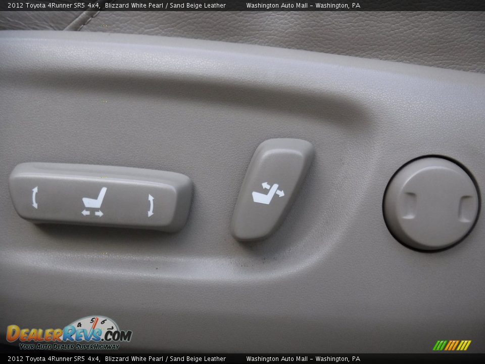2012 Toyota 4Runner SR5 4x4 Blizzard White Pearl / Sand Beige Leather Photo #16