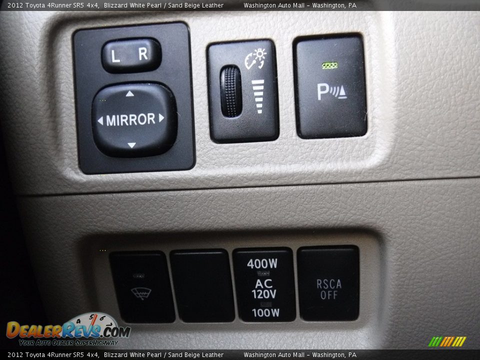 2012 Toyota 4Runner SR5 4x4 Blizzard White Pearl / Sand Beige Leather Photo #17