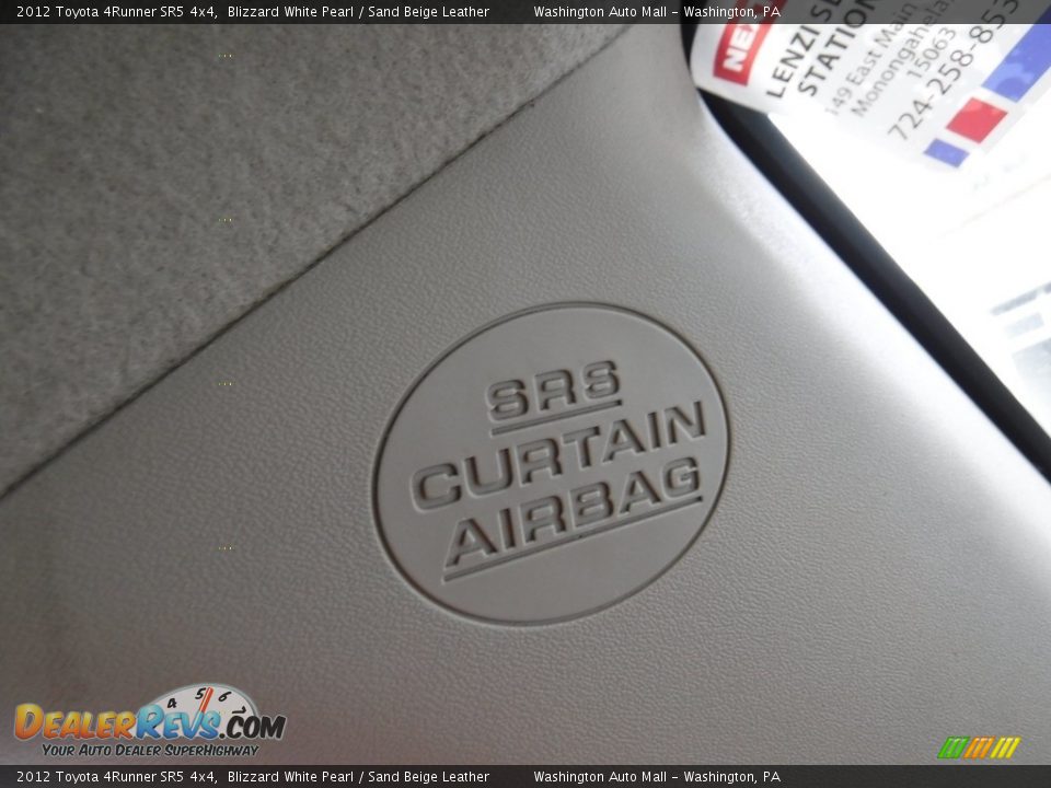 2012 Toyota 4Runner SR5 4x4 Blizzard White Pearl / Sand Beige Leather Photo #22