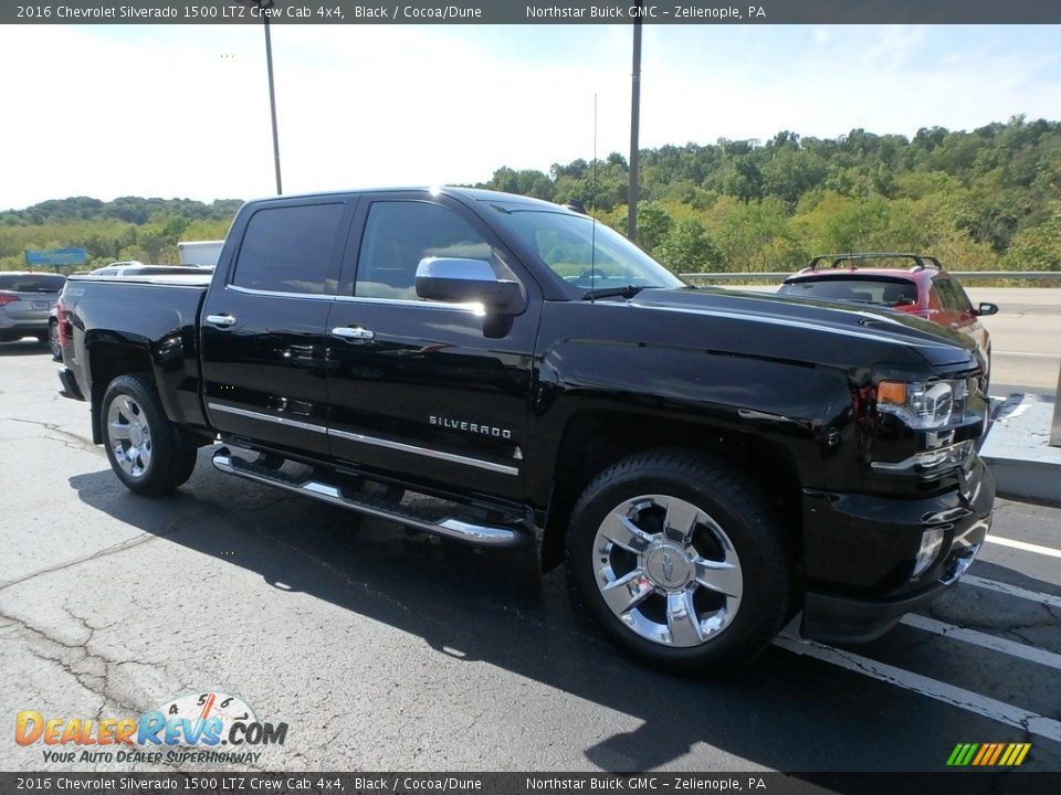 2016 Chevrolet Silverado 1500 LTZ Crew Cab 4x4 Black / Cocoa/Dune Photo #4