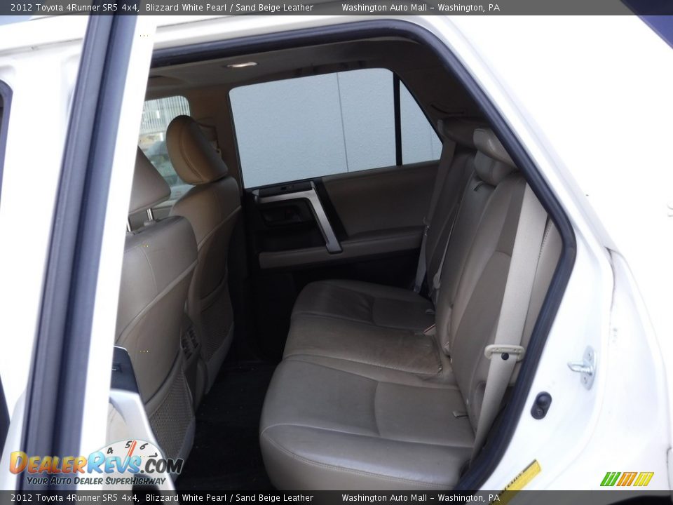 2012 Toyota 4Runner SR5 4x4 Blizzard White Pearl / Sand Beige Leather Photo #26