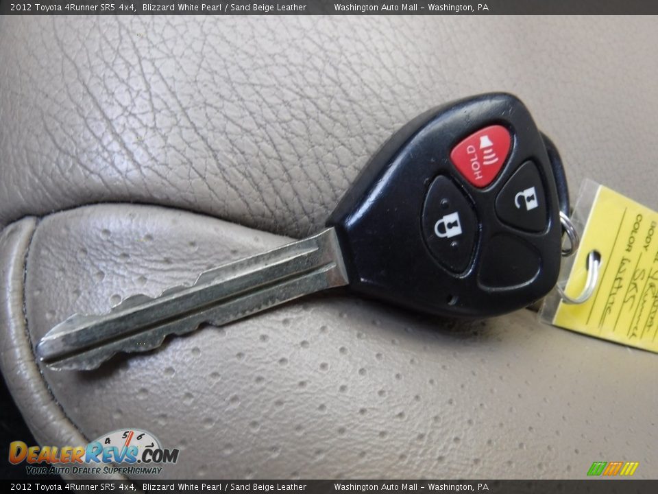 2012 Toyota 4Runner SR5 4x4 Blizzard White Pearl / Sand Beige Leather Photo #27